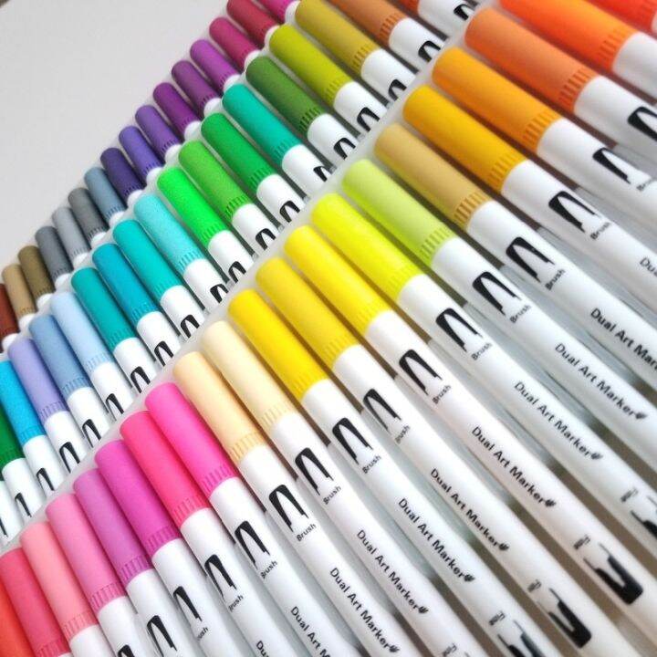 hot-dt-72-colors-pens-watercolor-fineliner-supplies-for-coloring-books-stationery