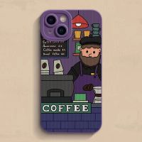 เคสไอโฟน 15 pro max เคสศัพท์สำหรับคนกาแฟสไตล์ยุโรปอเมริกาสำหรับแอปเปิ้ล14pro MAX 131211xr ใหม่ 6plus78ซอฟท์เซ่