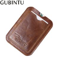 1Pc Genuine Leather Slim Wallet Credit ID Card Holder Purse Money Case for Men Women  Fashion Bag Business Card Cover Card Holders