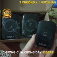 Chuông cửa không dây Cacazi A10 loại 2 chuông + 1 nút nhấn chống nước loại