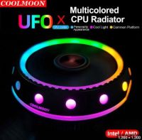 พัดลมUFO CPU RGB HEAT SINK COOLMOON พัดลมระบายความร้อนฮีทชิ้งค์ของใหม่