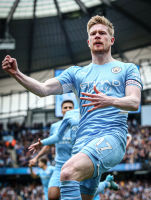 โปสเตอร์ เควิน เด บรอยน์ Kevin De Bruyne แมนเชสเตอร์ซิตี Manchester City Man City แมนซิตี้ Champions แชมป์ ตกแต่งผนังบ้าน แต่งห้อง แต่งร้าน บาร์ คาเฟ 77Poster