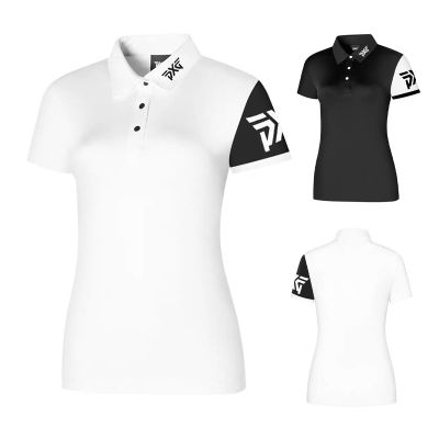 New golf ladies white sports ball jacket short-sleeved T-shirt quick-drying sweat-wicking breathable polo shirt Amazingcre Honma Odyssey Scotty Cameron1 Malbon ANEW℡⊕▤