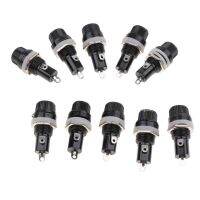 ♞ 10 Pieces AC 125V/15A 250V/10A 12mm Thread Screw Cap Panel Mounted Fuse Holders