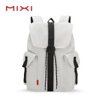 Mixi 16 Laptop Backpack Women Men Waterproof Lightweight Casual Weekender Travel Bags College Students Rucksack 17 Inch White