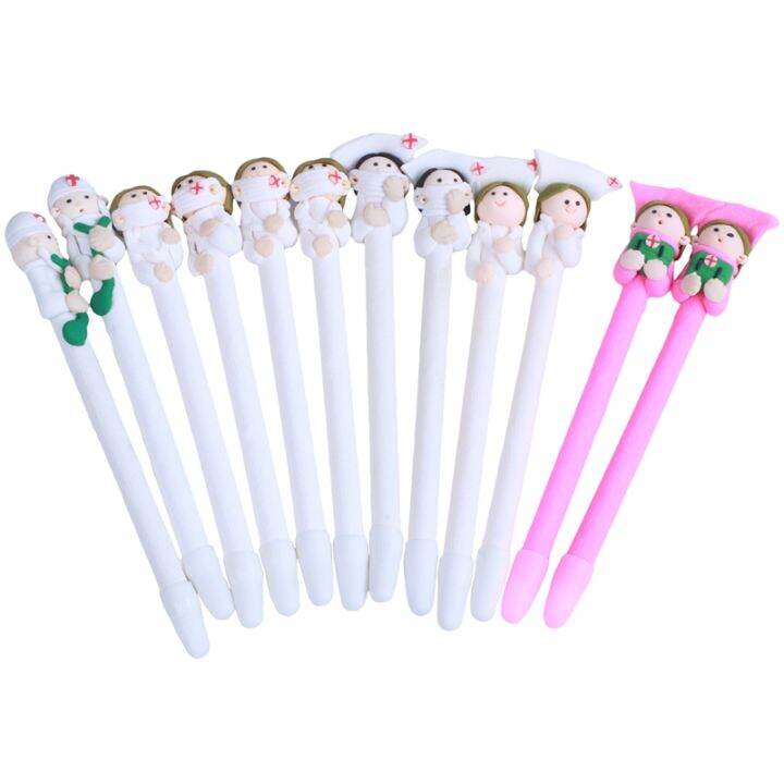 12pcs-cartoon-doctor-nurse-style-ballpoint-pens-nurse-gift-christmas-gift-for-school-family-office-hospital-kids