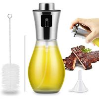 ☢☢✷ Oil Spray Pot Oil Sprayer For Cooking Spray Bottle Barbecue Multi-Function Air Fryer Glass High-Pressure Baking Oil Pot