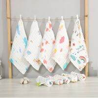 【CW】 5pcs/Lot Baby Handkerchief Fruit Pattern 28x28cm Muslin Cotton Infant Face for Newborns