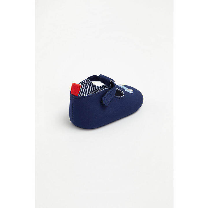 รองเท้าหุ้มส้นเด็กอ่อน-mothercare-navy-car-t-bar-pram-shoes-za678