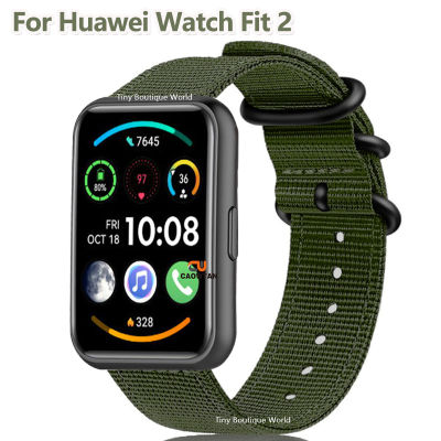 สายผ้าไนลอนสำหรับนาฬิกา Huawei พอดีกับสายรัดข้อมือสายนาฬิกาข้อมือ2/1ผ้าทอไนลอนสำหรับนาฬิกา Huawei สายรัด (ไม่รวมนาฬิกา)