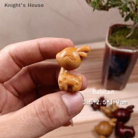 Knights House ของเล่นกวางแกะสลักด้วยมืออุปกรณ์ตกแต่งบ้านสไตล์สัตว์น่ารักอุปกรณ์ตกแต่งโต๊ะทีวีงานฝีมือไม้เครื่องประดับขนาดเล็ก