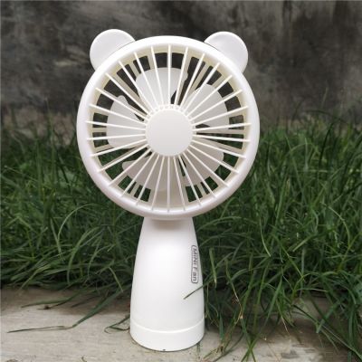 Cute Mini USB Fan with 7 LED lights Portable Handheld Table Folding Rechargeable SummerTH