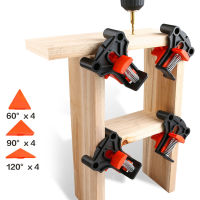 4pcs Wood Angle Clamps 6090120 Degrees Woodworking Corner ClampRight Clips DIY Fixture Hand Tool Set for Taper,T Joints,Plate