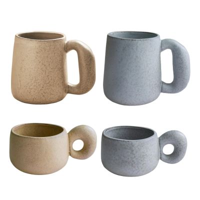 【High-end cups】ถ้วยกาแฟหูใหญ่ Drinkware เอสเพรสโซ่ถ้วยน้ำถ้วยสำหรับเครื่องดื่มเย็นสำนักงานนม