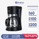 Simplus Outlets🔥เครื่องชงกาแฟ เครื่องชงกาแฟอัตโนมัติ เครื่องต้มกาแฟแบบฟิลเตอร์ เครื่องชงชาไฟฟ้า 1.2L Coffee Maker
