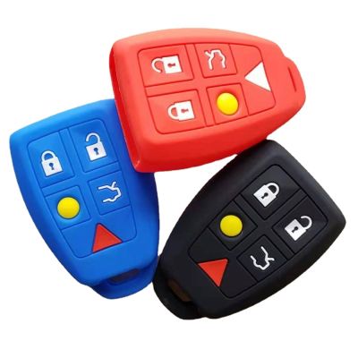 dfthrghd Smart Car Key Holder Silicone Cover for Volvo S40 V50 C70 Keyless Entry Remote 5 Button Key Fob