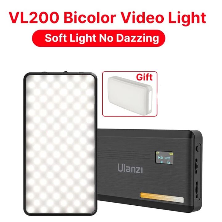 vl200แฟลชวิดีโอ-led-มืออาชีพ2500k-9000k-ชุดไฟถ่ายภาพแผงไฟหรี่แสงได้สำหรับโซนี่นิกอนแคนอนแสงกล้อง