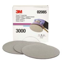 3M (1 กล่อง/15แผ่น) 02085 กระดาษทรายกลมไตรแซ็ค Trizact Foam Disc สำหรับขัดผิวเคลียร์ 6 นิ้ว เบอร์ 3000