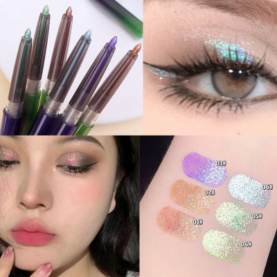 6 Colors Shiny Chameleon Eyeliner Pencil Glitter Eye Shadow Lying Silkworm Pen Waterproof Beauty Cosmetics