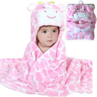 Hooded Animal Blanket Newborn Baby Bath Towel Bathrobe Cloak Lovely Soft Sleeping