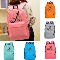 Letter Flowers Print Women Oxford Backpack Simple School Bags for Teenage Girl Shoulder Travel Bag Female Casual Sport Backpacks