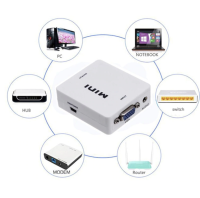 VGA To HDMI Converter หญิงที่มีสายสัญญาณเสียง480P/720P/1080P สำหรับ PS3/4 HDTV Monitor Projector PC แล็ปท็อปทีวีกล่อง