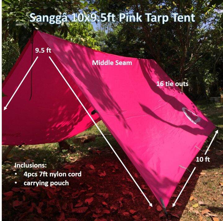 Sanggâ Classic Tarp Tent (Pink, 10ft x 9.5ft) Lazada PH
