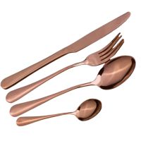 4ชิ้น Flatware ชุดอาหารเย็นสแตนเลสชุดบนโต๊ะอาหารสำหรับอาหารค่ำ