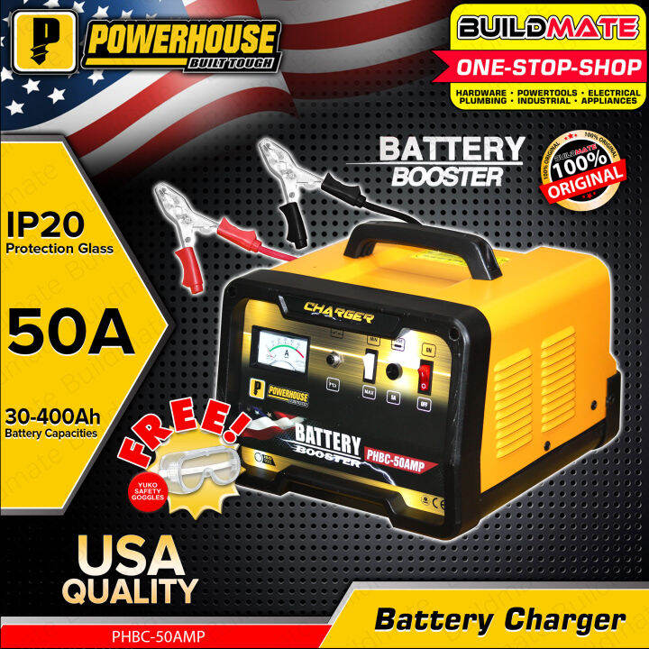 BUILDMATE Powerhouse Battery Charger 20A 30A 50A Automotive Fast