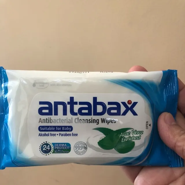 Antabax Antibacterial Cleansing Wipes Suitable for Babies Lazada PH