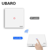 UBARO EU 433 RF Wireless Control Switch Luxury Crystal Glass Panel Wall Touch Sensor Stair Light Button Led Indicator 123 Gang