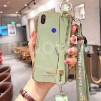 เคสสำหรับ Redmi Note 7 Pro 6D สายรัดข้อมืออิเล็กโทรดแบบไขว้สายคล้องไหล่เคสตั้งโทรศัพท์สำหรับ Redmi Note 7 7 Pro เคสซิลิโคนนิ่ม