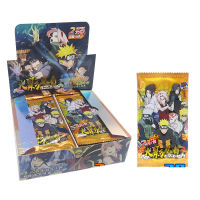 Naruto Series Anime Figures Hero Cards Sasuke Kakashi Collectible Bronzing Barrage Flash Cards Table Toys Gifts for Children
