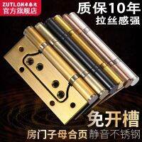 ✻✎ 304 stainless steel wooden door and child hinges silent room hinge bearings 4 inches 5 thickened