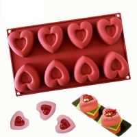 8 Connected Cavities 8 Connected Cavities love Donut chocolate Biscuit Mold cake mould Ice Cream candy Silicone Mold