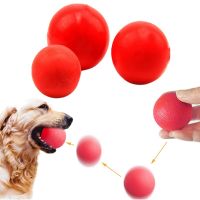 Durable Dog Ball For Chewing Training Tough Indestructible Dog Chew Toy Soft Rubber Bouncy Ball Improve Mental Health 3Sizes Toys