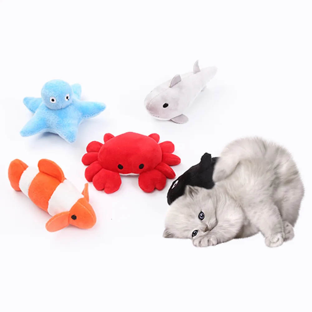 BP【ready stock】Cat Plush Toy Cartoon Marine Animal Bite-resistant Catnip  Toys Chew Toy Pet Supplies For Indoor Cats | Lazada PH