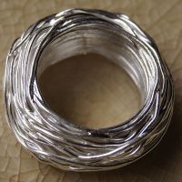 Woven ring modern silver Karen unique. beauty as a valuable souvenir. ring Size 7 8 9 แหวนเงินกะเหรี่ยงสมัยใหม่ที่ไม่เหมือนใคร