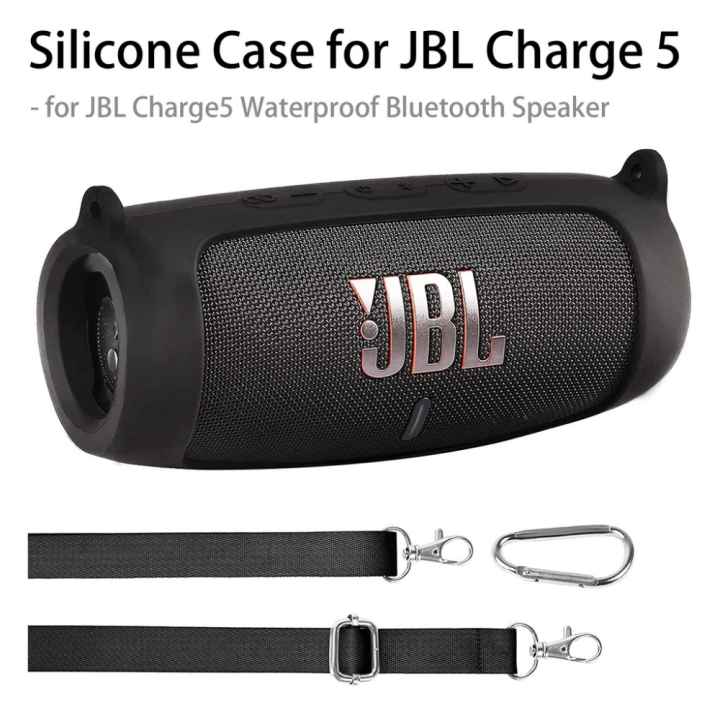 XJ Mall Silicone Travel Case Replacement for JBL Charge Waterproof  Bluetooth Speaker, Travel Carrying Case Speaker Cover Rubber Pouch with  Shoulder Strap JBL Charge5 Lazada PH