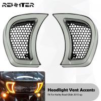 ไฟหน้ารถจักรยานยนต์ Vent Accents ไฟ LED สำหรับ Harley Touring Road Glide FLTRX 2015-23ไฟหน้าไฟเลี้ยวไฟแสดงสถานะ Run Lamp