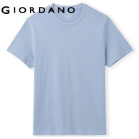Giordano ผู้ชาย เสื้อยืดคอกลมแขนสั้นผ้าฝ้ายพิมพ์ลายสำหรับผู้ชาย Free Shipping 18090801
