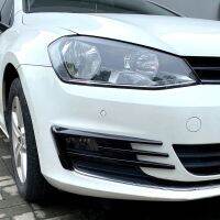 MK7กอล์ฟสำหรับ VW MK 7ไฟตัดหมอกรถบัมพ์หน้าตัวคลุม Grille Trim กลอส2013-2016สีดำคาร์บอนไฟเบอร์อุปกรณ์เสริมรถยนต์มีดลม