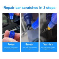 Paint Marker 2Pcs/Set Practical Smooth Writing Quick Dry Cars Paint Scratch Repair Pen Varnish Pen for Automobile