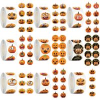 500pcs Happy Halloween Pumpkin Ghost Sticker Handmade DIY Packaging Sealing Labels Holiday Gift Halloween Party Decor Stickers Stickers Labels