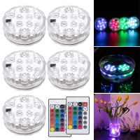 RGB LED Submersible Lights IP68 Waterproof Underwater Pool Night Lamp Party Wedding Christmas Decorations Remote Control Light