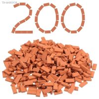 ﹊ 200 Pieces Mini Bricks For Landscaping Miniature Bricks Brick Wall Small Bricks For Dollhouse Garden Parts1/35 Scale