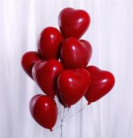[HOT MAKXJWIGO 542] 50ชิ้นทับทิมสีแดงลูกโป่งน้ำยางหัวใจรักพองอากาศฮีเลียมบอลลูนวาเลนไทน์39; S วันแต่งงานงานแต่งงานอุปกรณ์ตกแต่ง