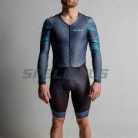 SPELISPOS ขี่จักรยานไตรกีฬา Skinsuit ผู้ชาย Aero ขี่จักรยานย์ชุดแขนยาวชิ้นเดียวจักรยานเครื่องแบบจักรยานเหมาะสมกับ C Iclismo