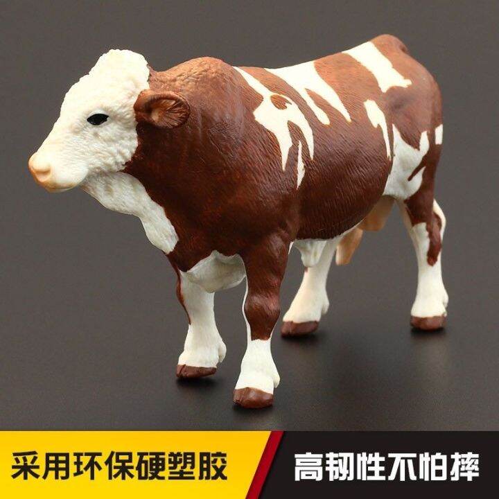 solid-simulation-animal-models-suit-simmental-bull-huanghua-improved-cattle-farm-animal-toys