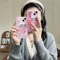 [COD] ins pink heart pendant iPhone13Pro14Promax mobile phone case suitable for 11/12Pro soft